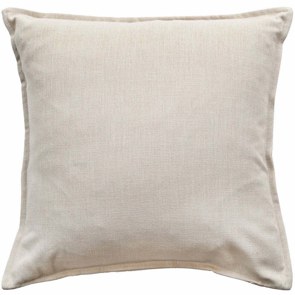 Tia Linen Blend Cushion - Ivory