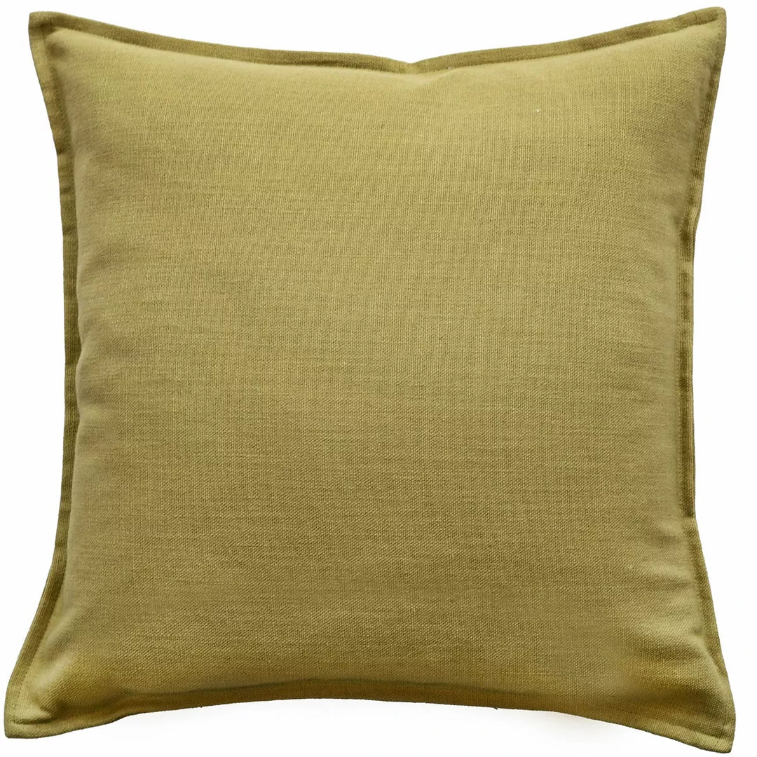 Tia Linen Blend Cushion - Leaf Green