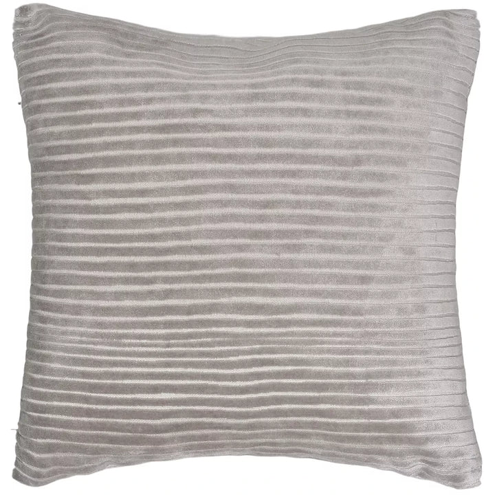 Amalfi Cut Velvet Stripes Cushion - Taupe