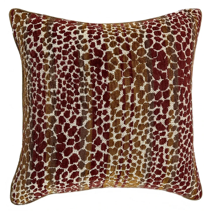 Cinder Spotty Jacquard Cushion 50x50cm - Russett