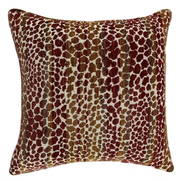 Cinder Spotty Jacquard Cushion 50x50cm - Russett