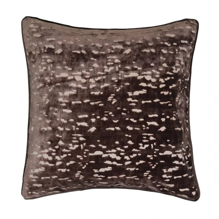 Drip Happens Cut Velvet Slash Cushion - Chocolate