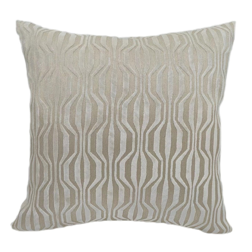 Erin Geometric Cut Velvet Cushion - Ivory | Outlet Olivia's 2