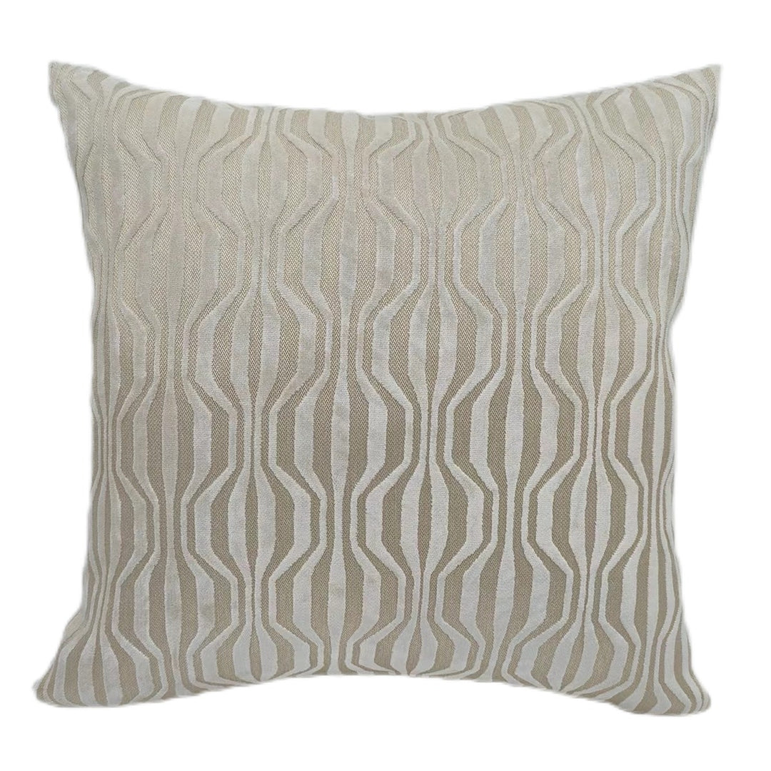 Erin Geometric Cut Velvet Cushion - Ivory | Outlet Olivia's 2