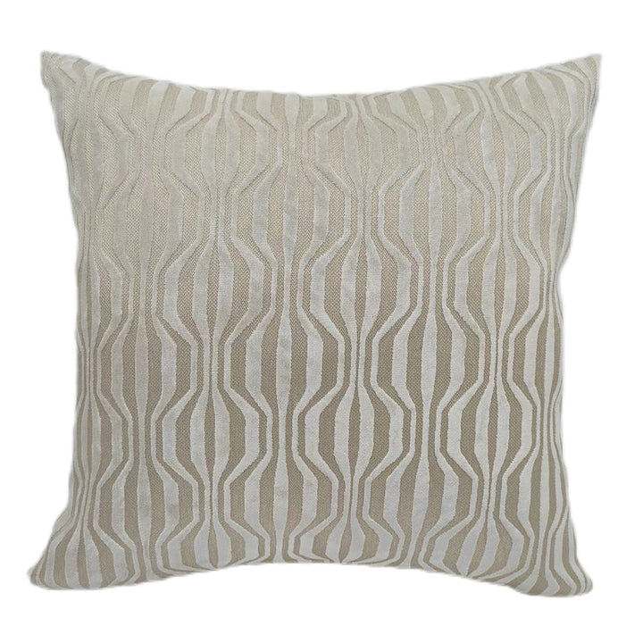 Erin Geometric Cut Velvet Cushion - Ivory | Outlet Olivia's 2