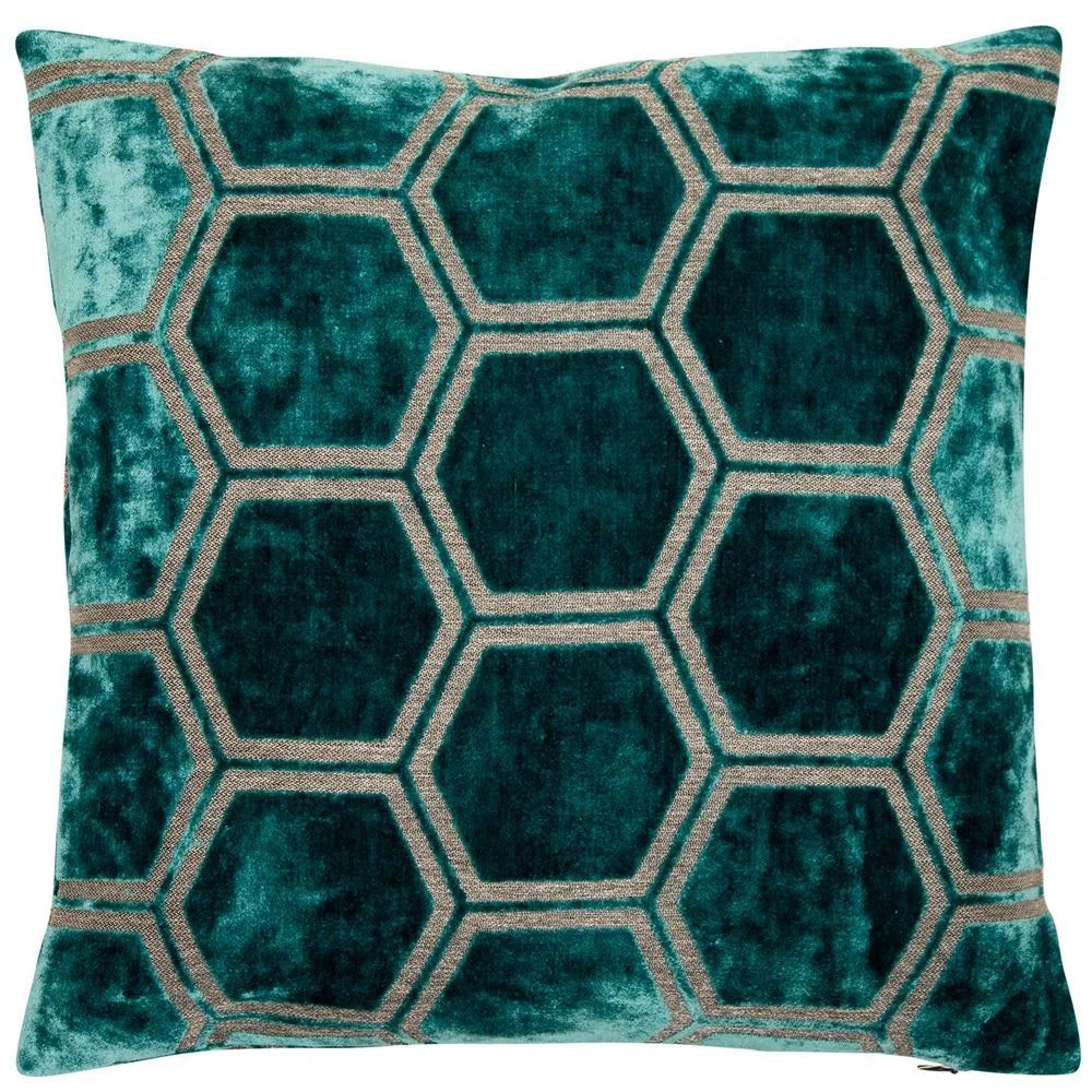 Malini Large Ivor Cushion in Teal