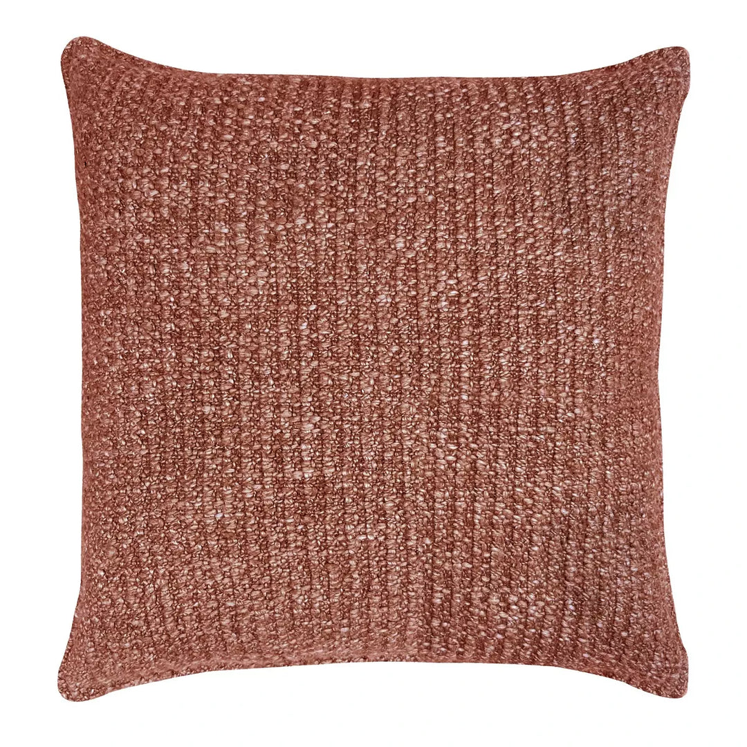 Kashi Chunky Washed Knit Cushion 50x50cm - Rust