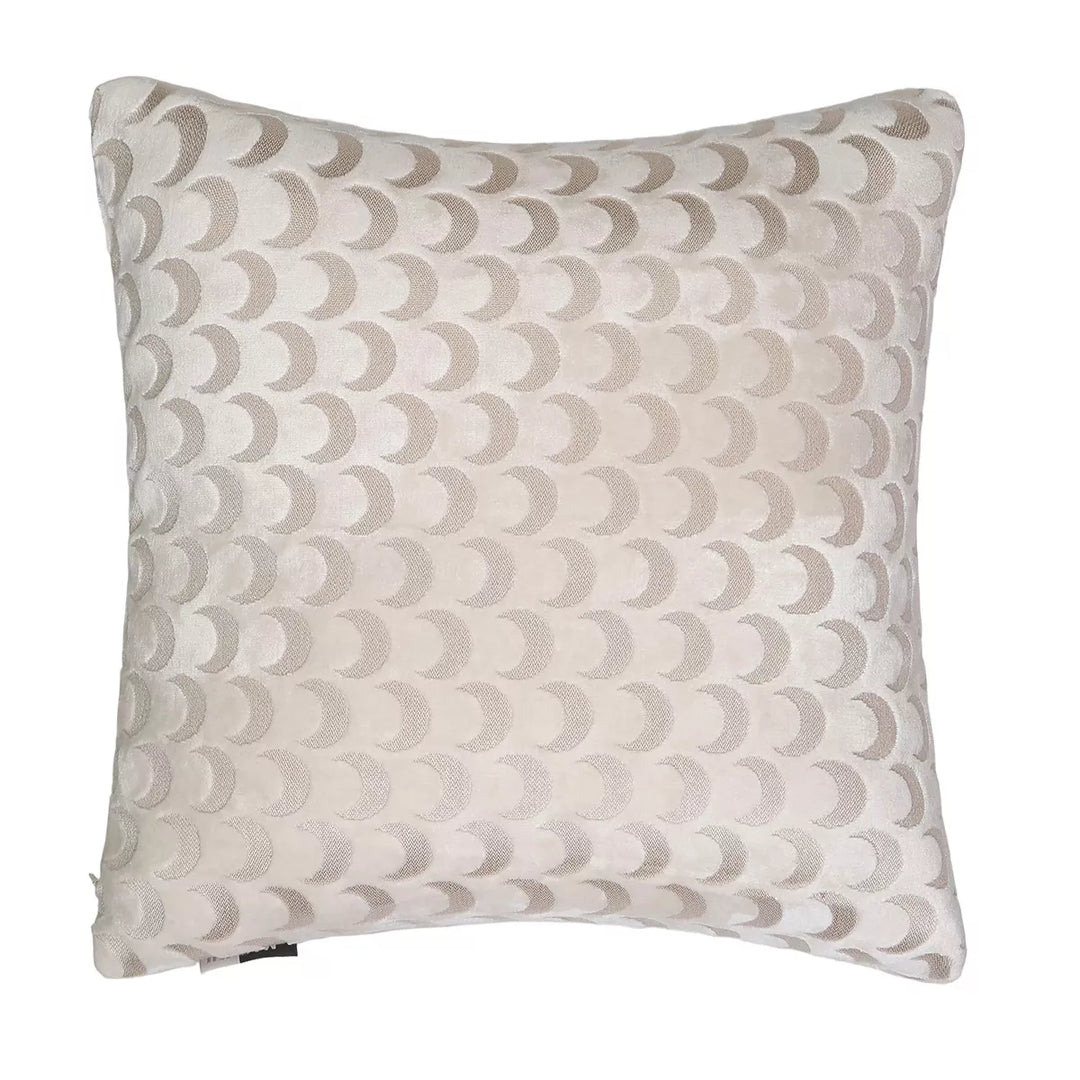 Soli Cut Velvet Crescent Cushion - Ivory