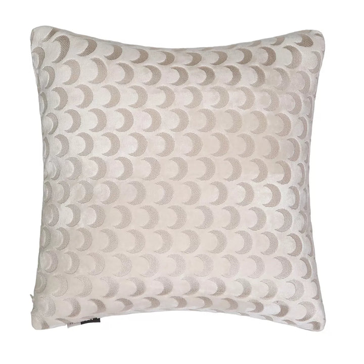 Soli Cut Velvet Crescent Cushion - Ivory