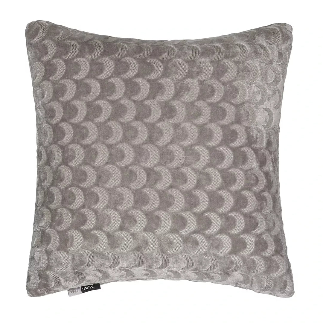 Soli Cut Velvet Crescent Cushion - Taupe