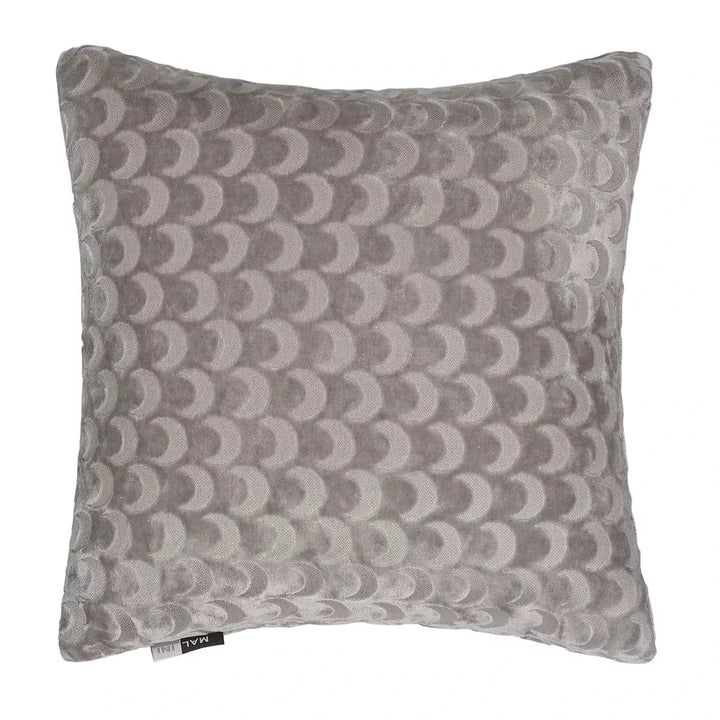 Soli Cut Velvet Crescent Cushion - Taupe