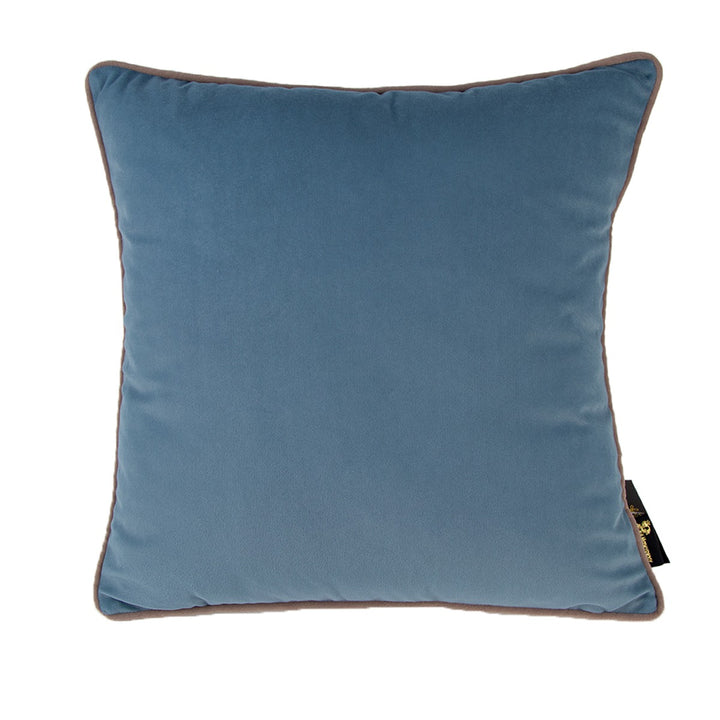Two Faced Velvet Cushion - Blue & Champagne Malini 2