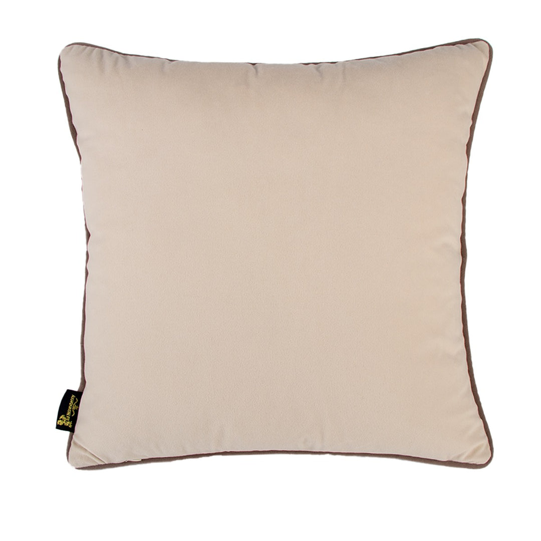 Two Faced Velvet Cushion - Blue & Champagne Malini 3