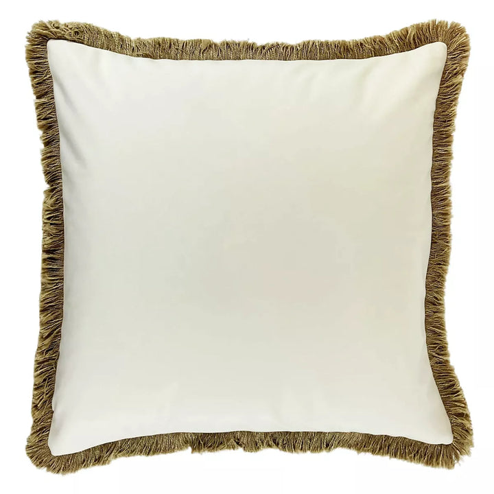 Verona Double Sided Fringe Edge Cushion 55x55cm - Champagne