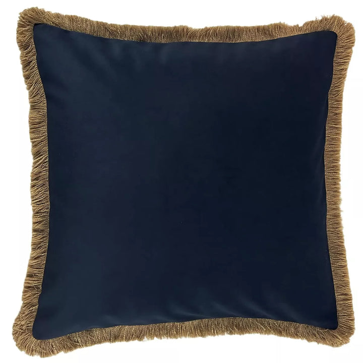 Verona Double Sided Fringe Edge Cushion 55x55cm - Navy