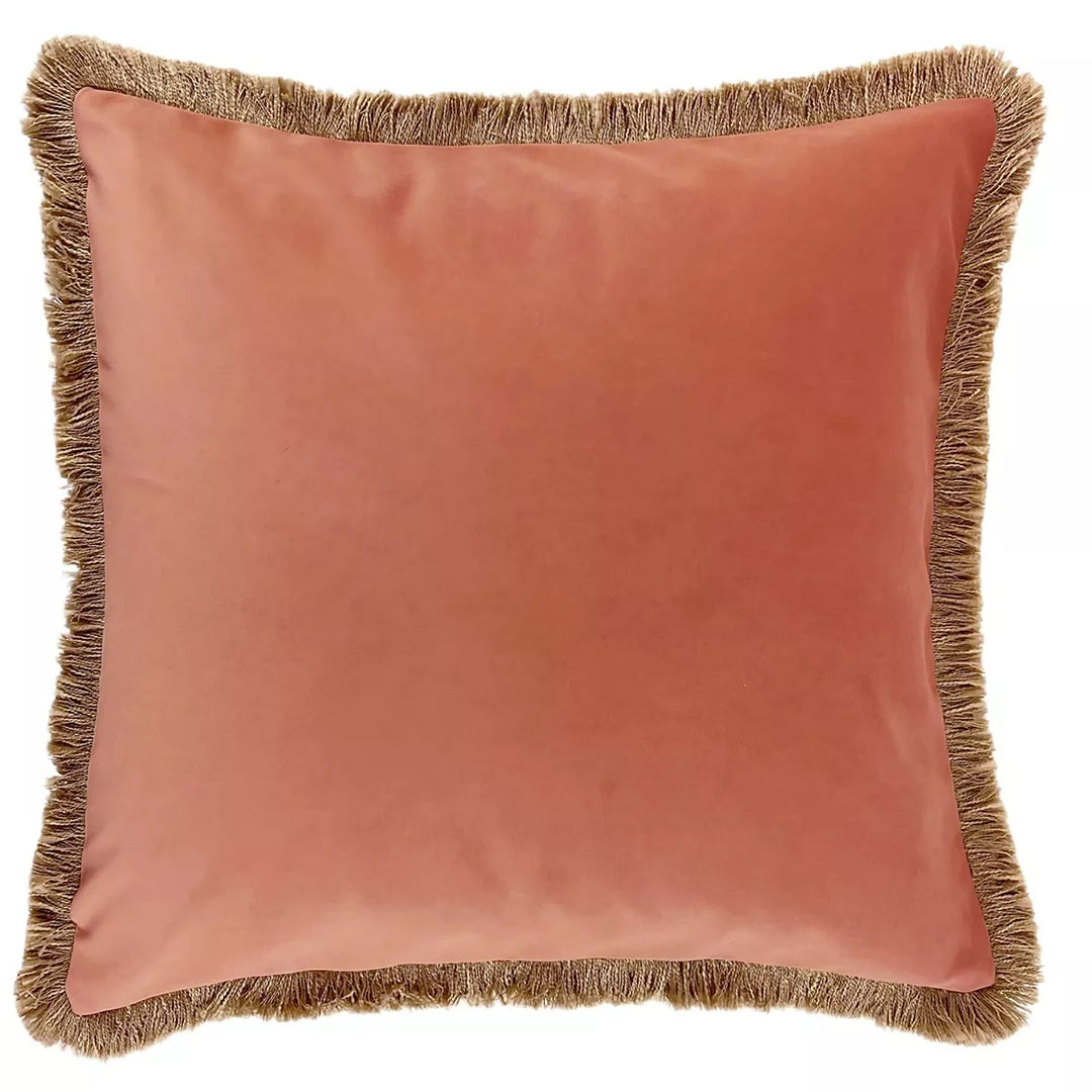 Verona Double Sided Fringe Edge Cushion 55x55cm - Plaster