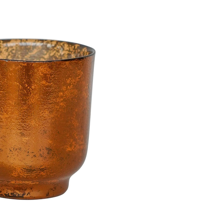 Metallic Glass Candle Holder - Copper Ivyline 3