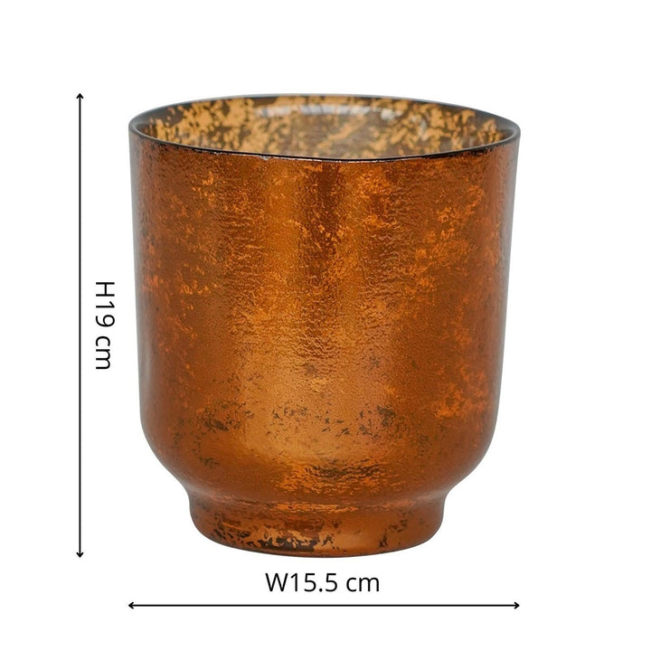 Metallic Glass Candle Holder - Copper Ivyline 5