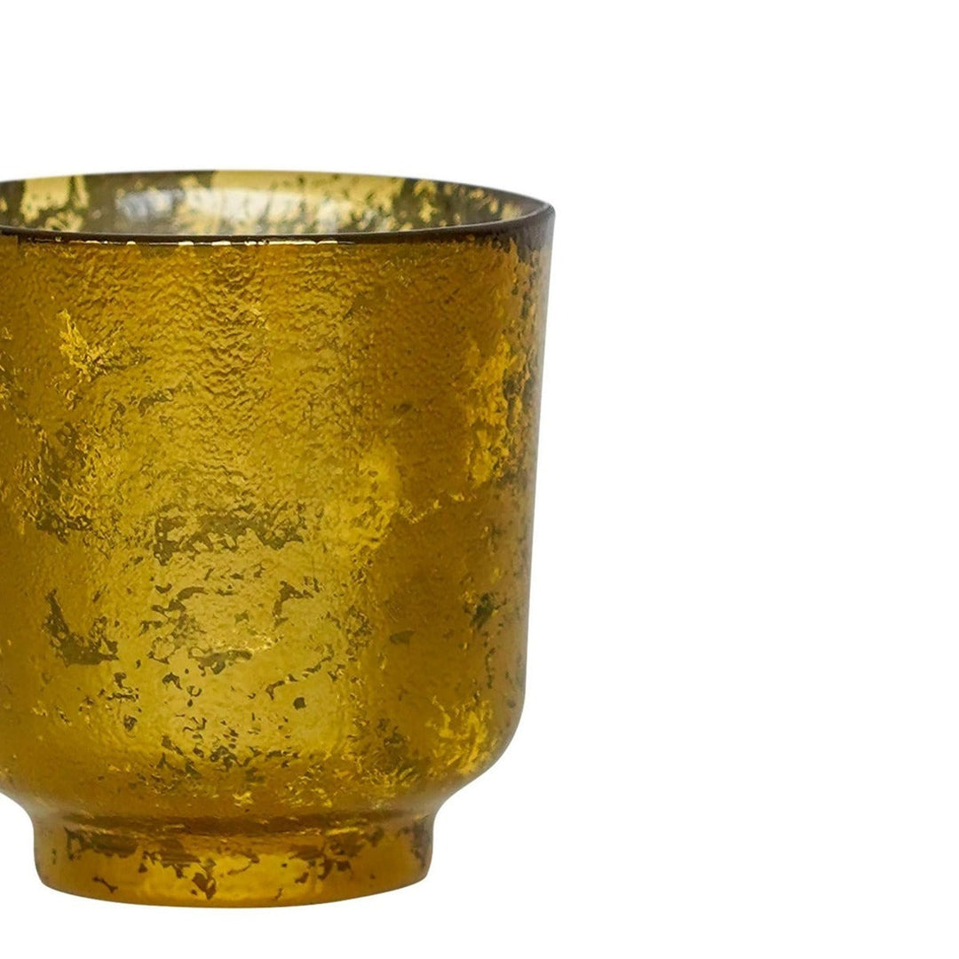 Metallic Glass Candle Holder - Gold Ivyline 3
