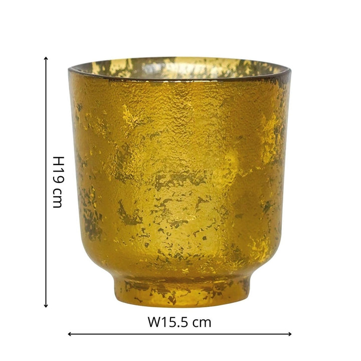 Metallic Glass Candle Holder - Gold Ivyline 4