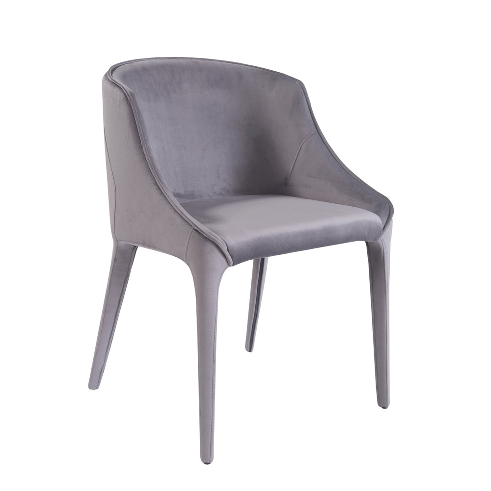 Completo Velvet Dining Chair - Grey Tommy Franks 2