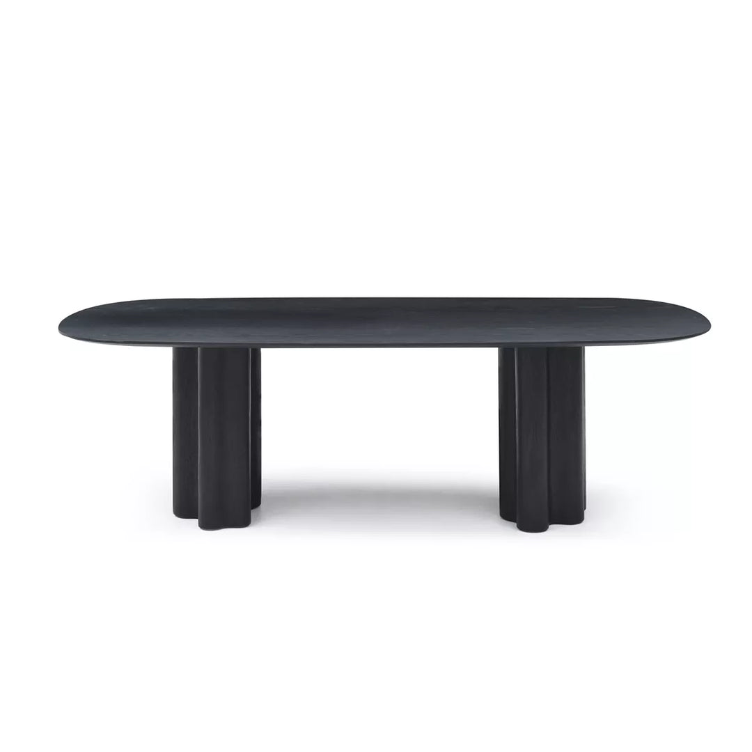 Moon Dining Table 240cm - Black Oak