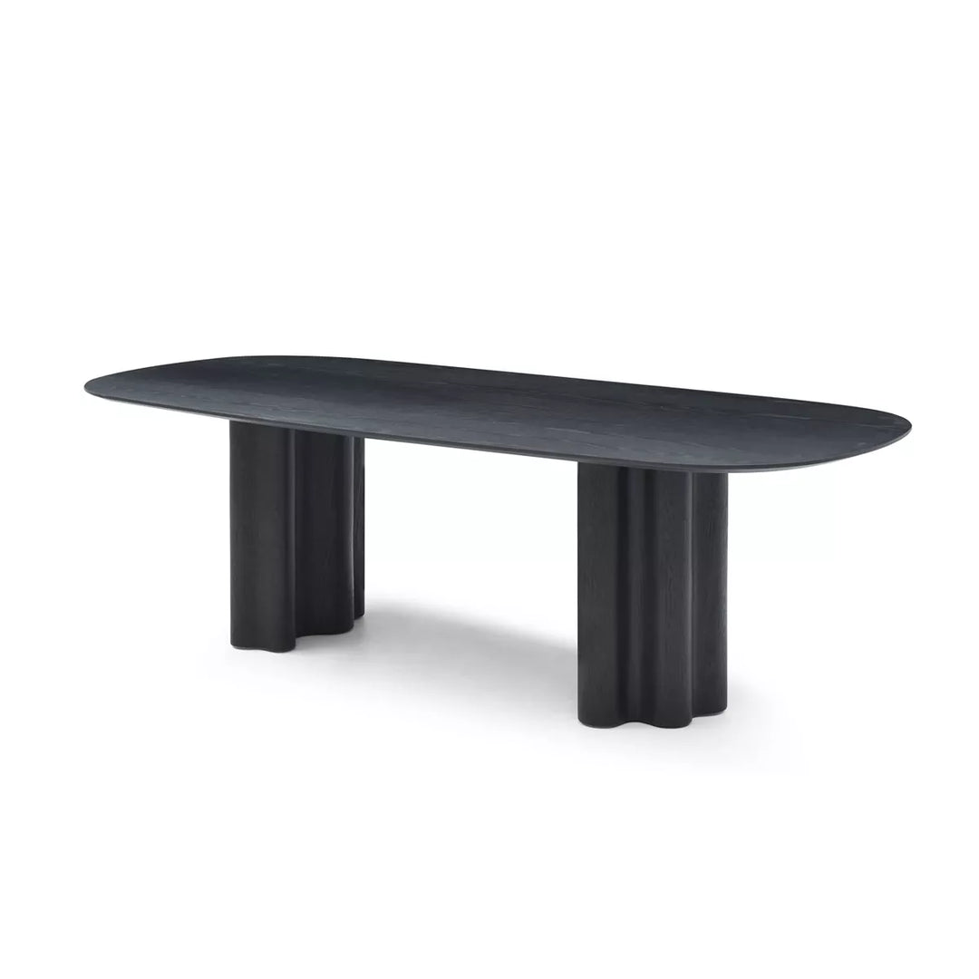Moon Dining Table 240cm - Black Oak