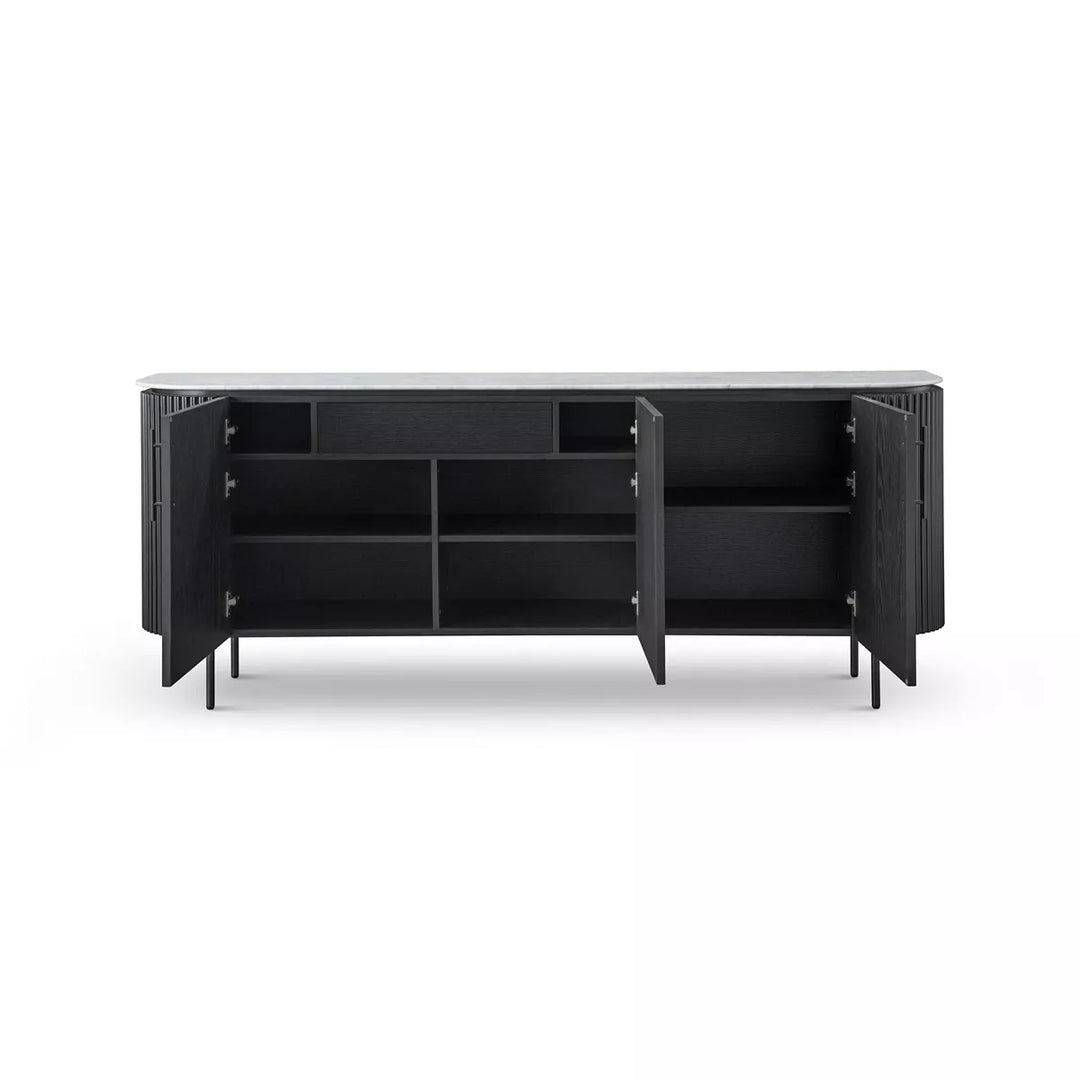 Lantine Marble Buffet - Black Oak