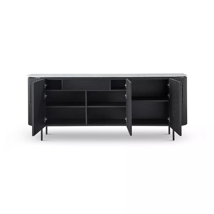 Lantine Marble Buffet - Black Oak