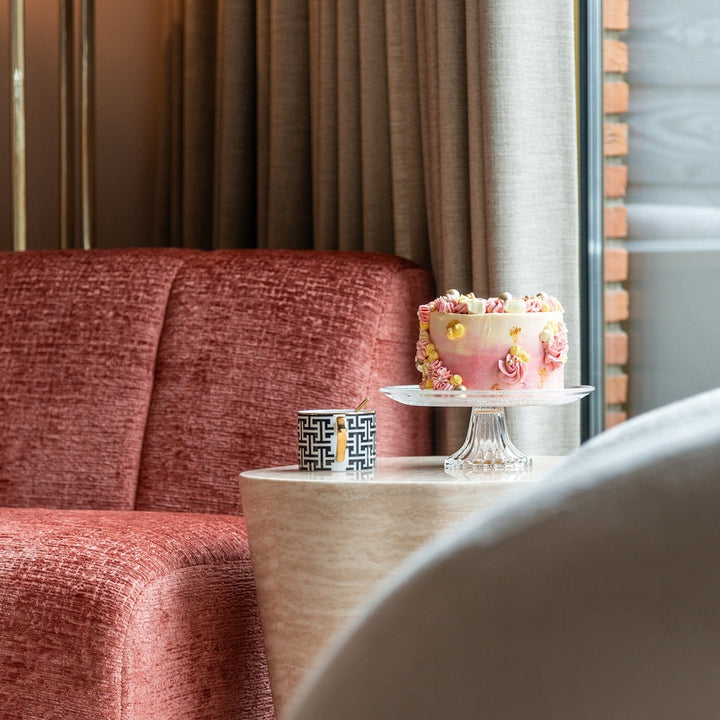 Fictus Side Table - Faux Travertine Richmond 4