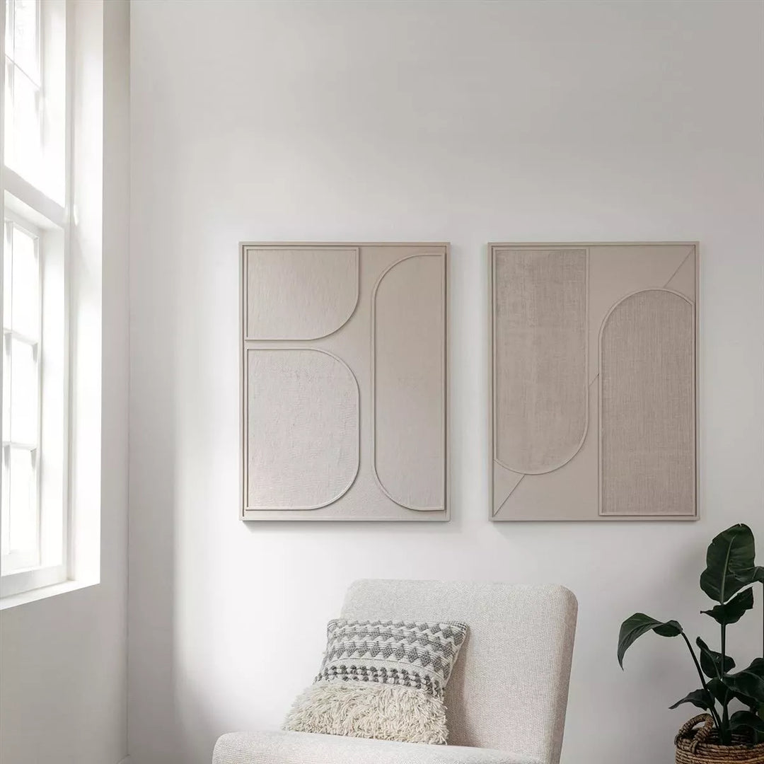 Elyn Jute Wall Art - Cream