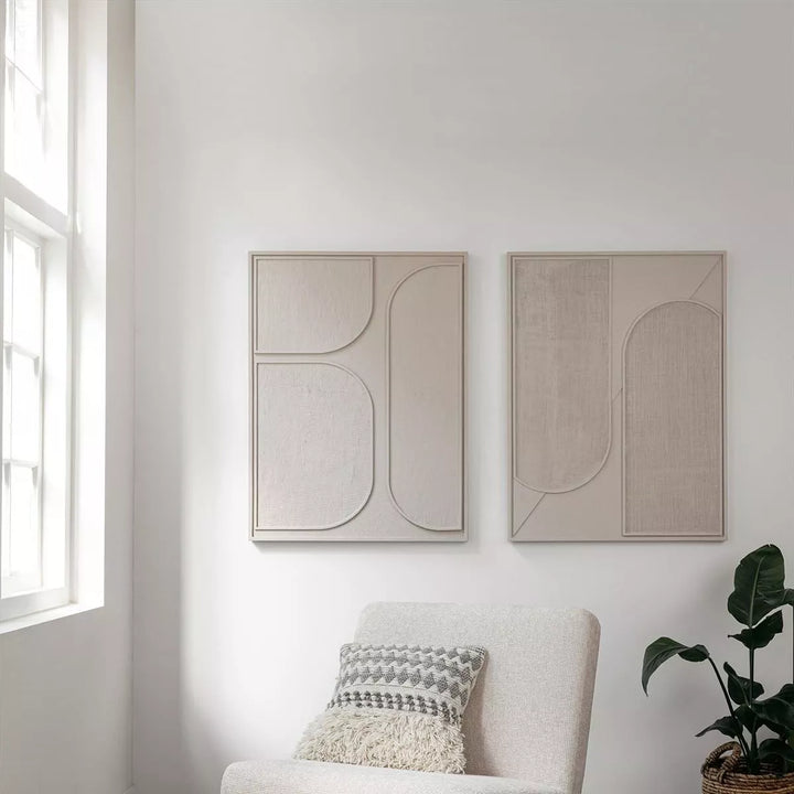 Elyn Jute Wall Art - Cream