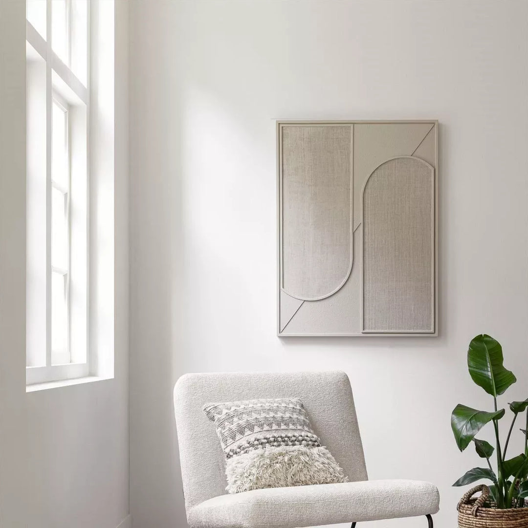 Elyn Jute Wall Art - Cream