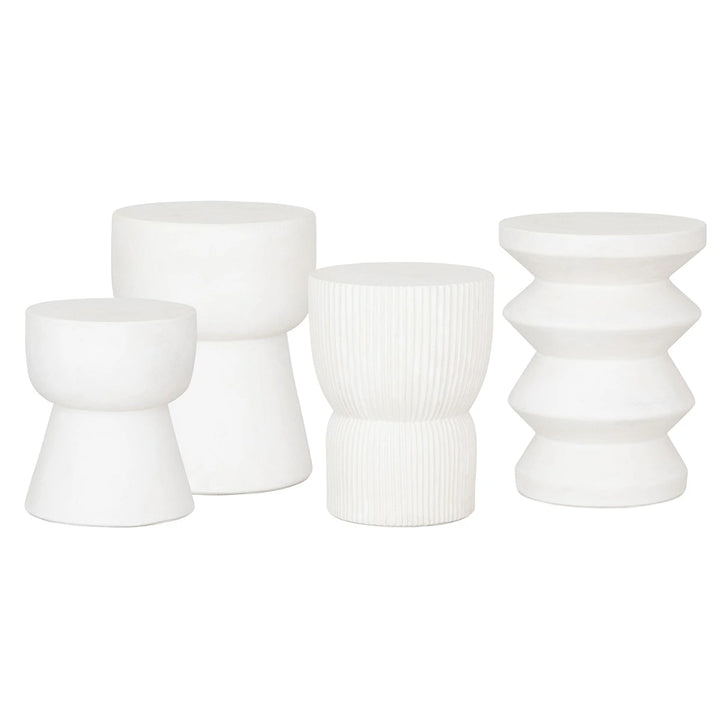 Zig Zag Side Table - White