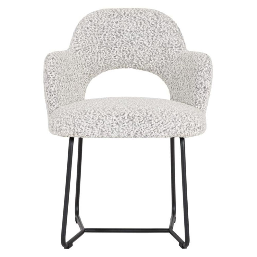 Must Living Vista Arm Chair in Light Grey Boucle