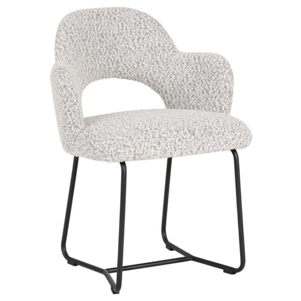 Must Living Vista Arm Chair in Light Grey Boucle