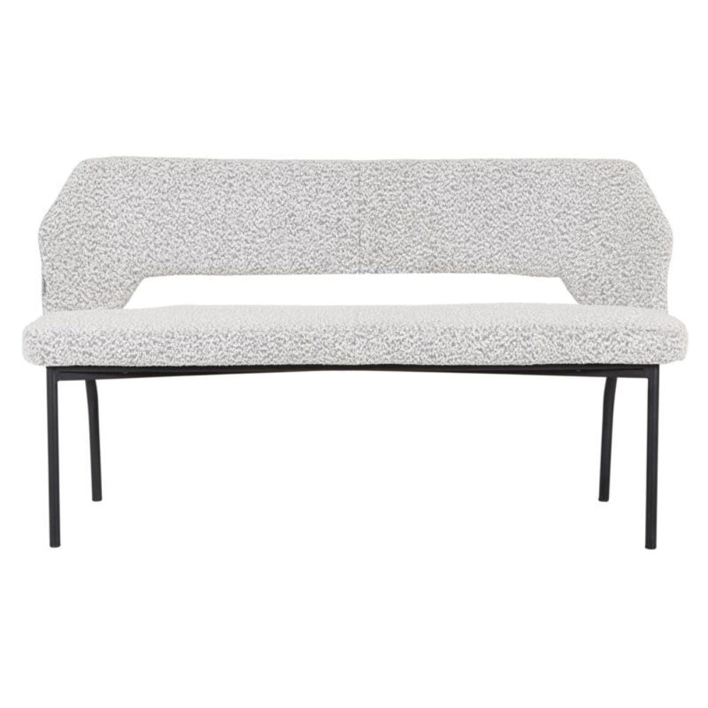 Must Living 150 Bloom Bench in Light Grey Teddy