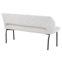 Must Living 150 Bloom Bench in Light Grey Teddy