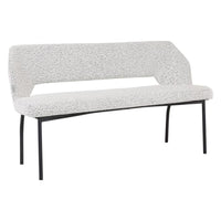 Must Living 150 Bloom Bench in Light Grey Teddy