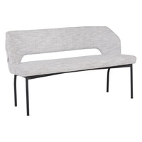 Must Living 150 Bloom Bench in Light Grey Polaris