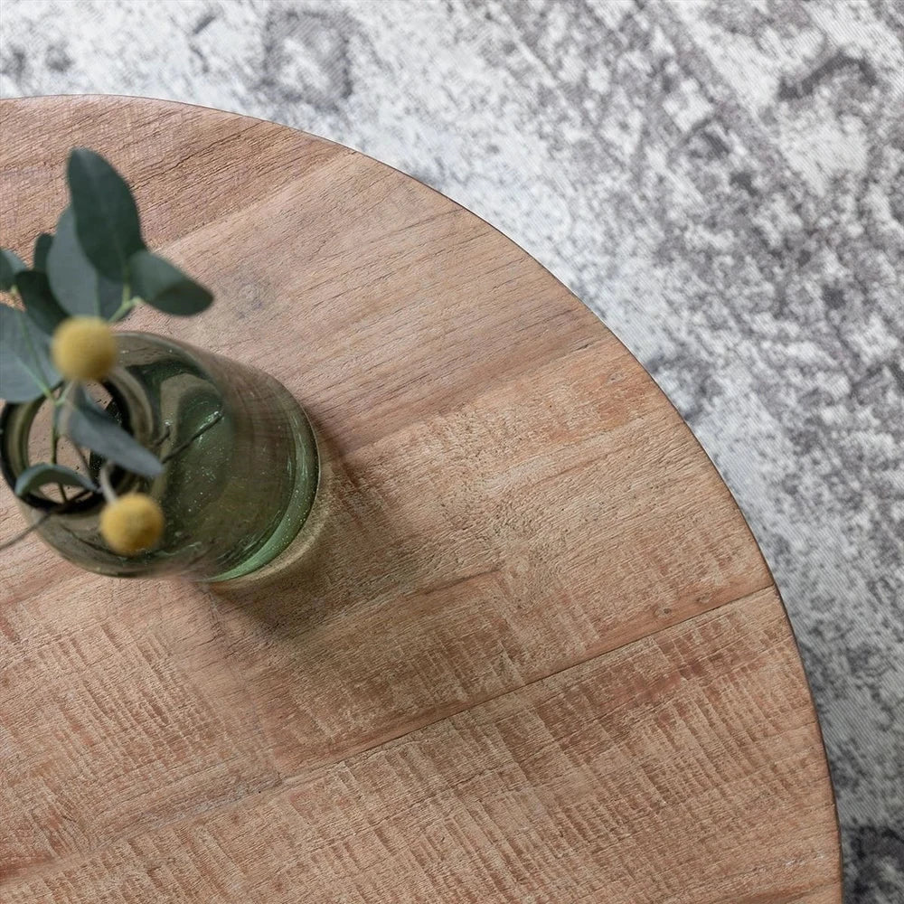 Metropole Round Coffee Table - Recycled Teakwood