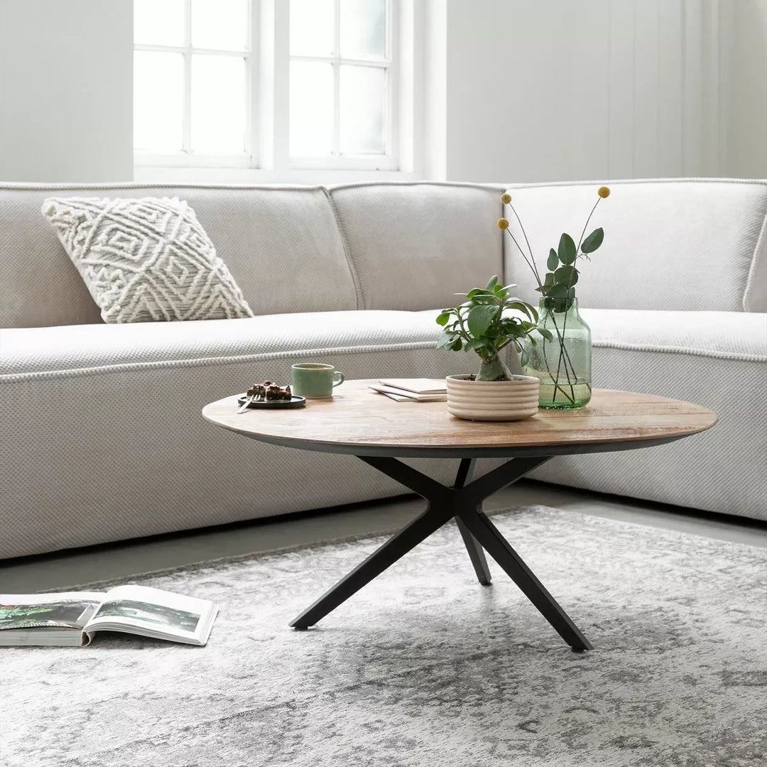 Metropole Round Coffee Table - Recycled Teakwood
