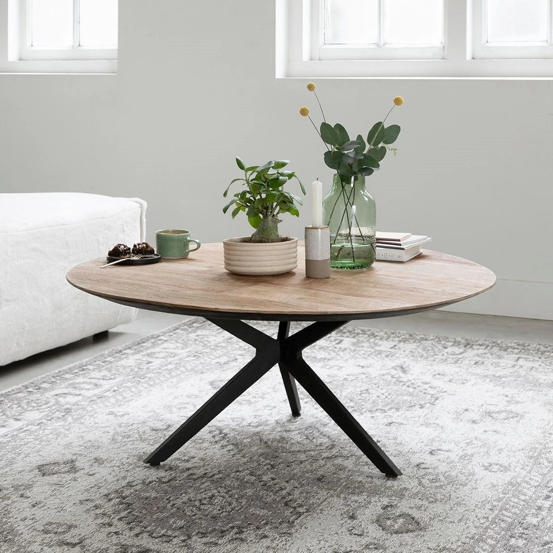 Metropole Round Coffee Table - Recycled Teakwood