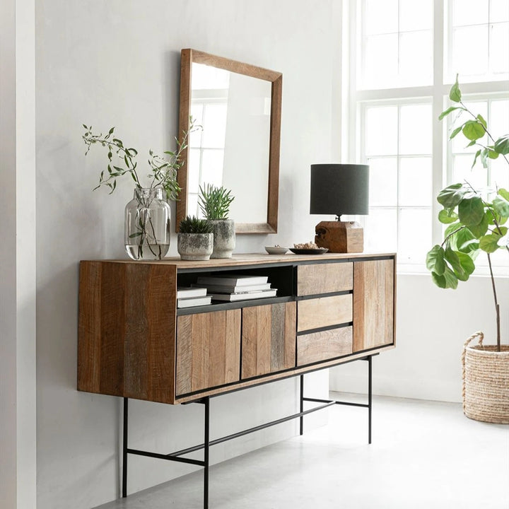 Metropole Square Mirror 80x80cm - Recycled Teakwood