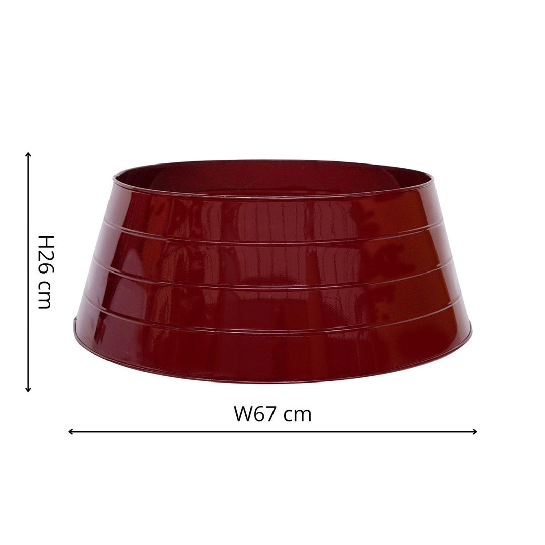 Metal Christmas Tree Skirt - Bordeaux Ivyline 5