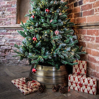 Ivyline Metal Christmas Tree Skirt in Gold