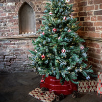 Ivyline Metal Christmas Tree Skirt in Red