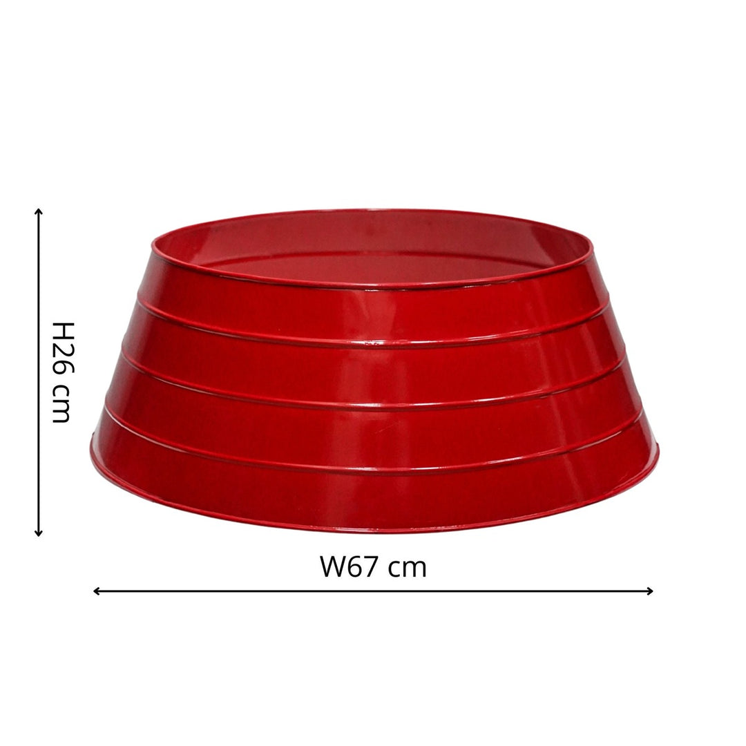 Metal Christmas Tree Skirt - Red Ivyline 6
