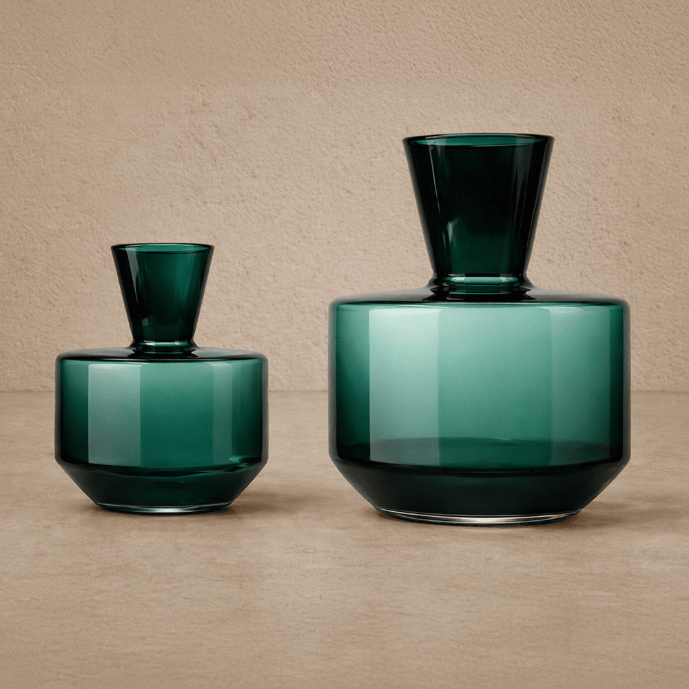 Marenzo Glass Vase - Green