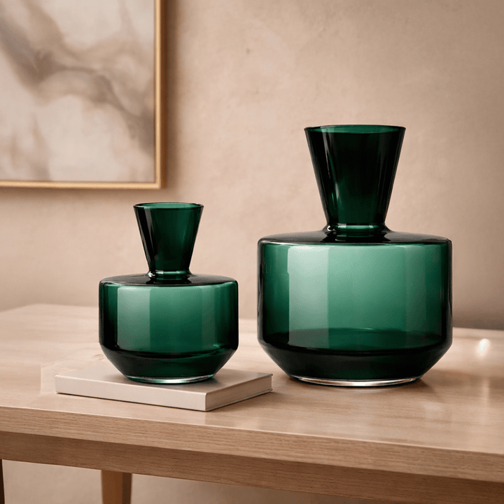 Marenzo Glass Vase - Green